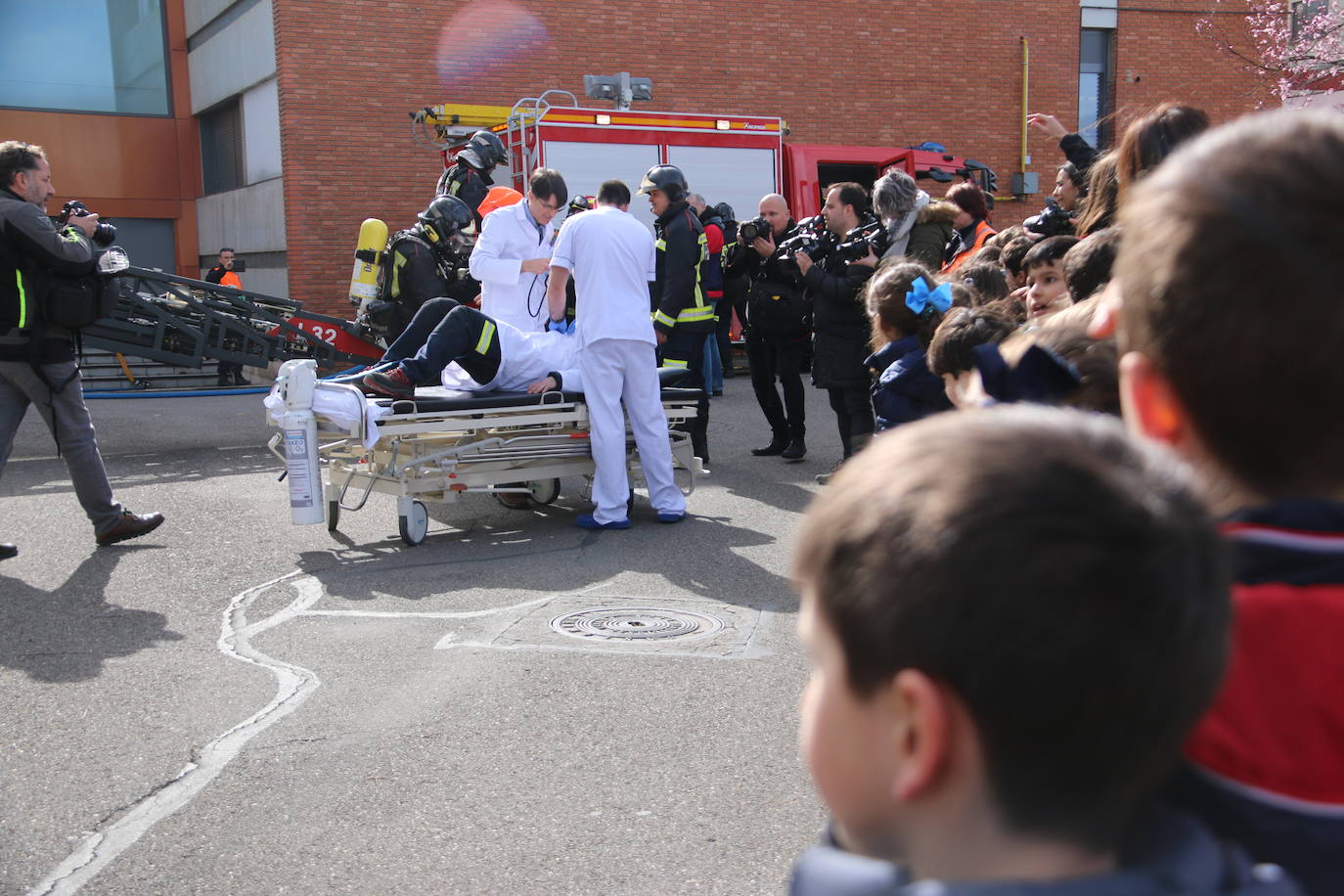 Fotos: Simulacro en el Hospital San Juan de Dios de León