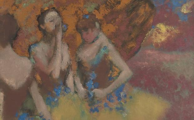 'Tres bailarinas con faldas amarillas', de Degas.