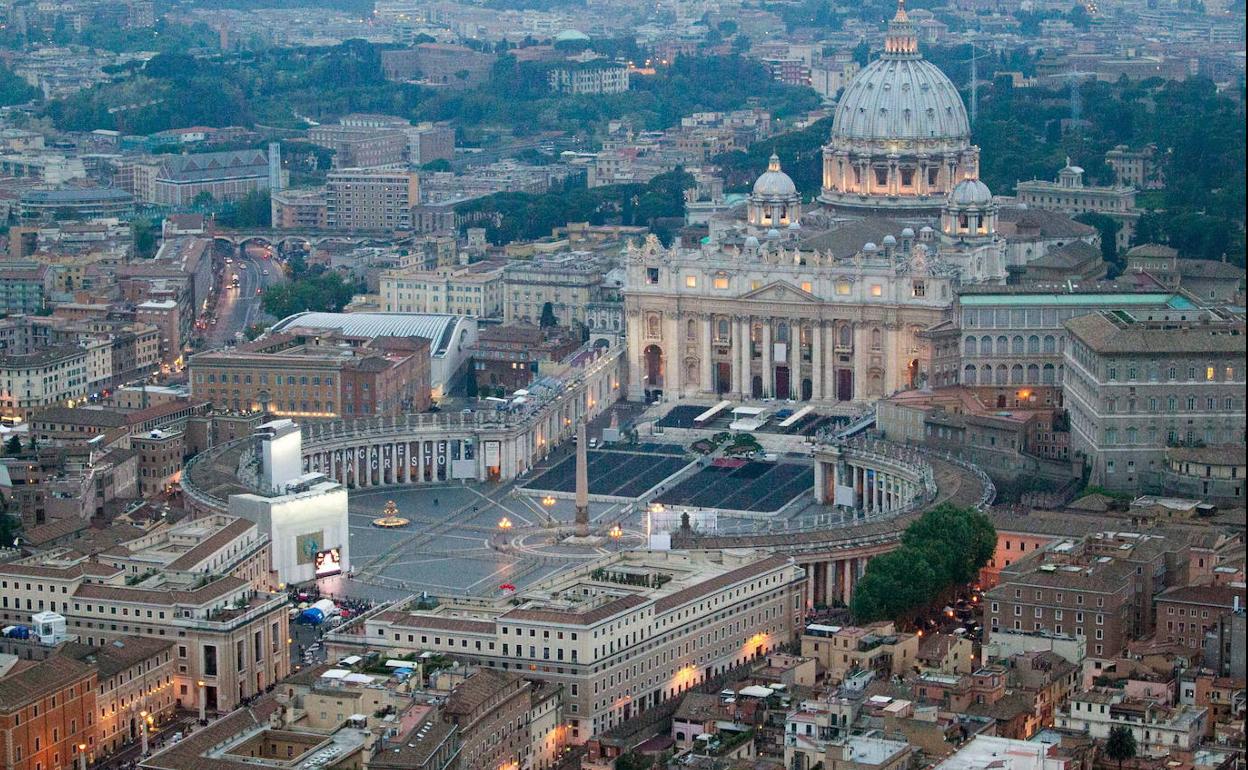 Vista aérea de la Ciudad del Vaticano.