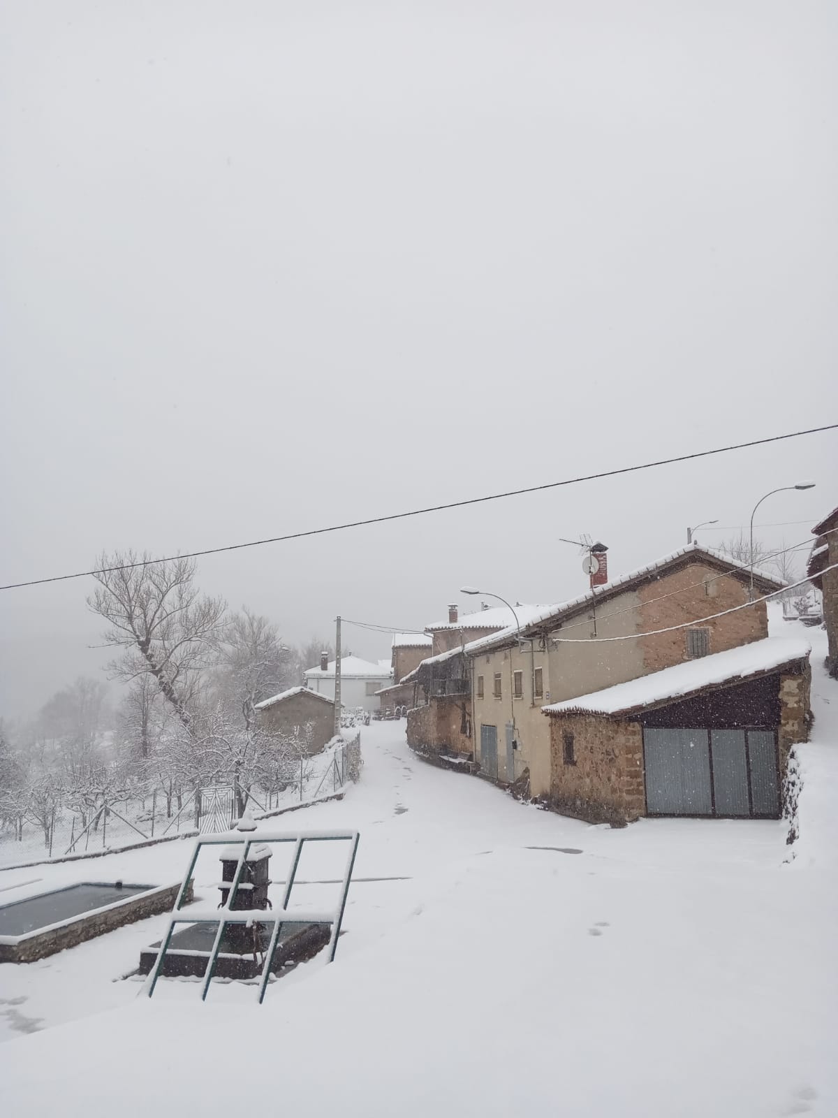 La comarca de Valderrueda afectada por el temporal de nieve.