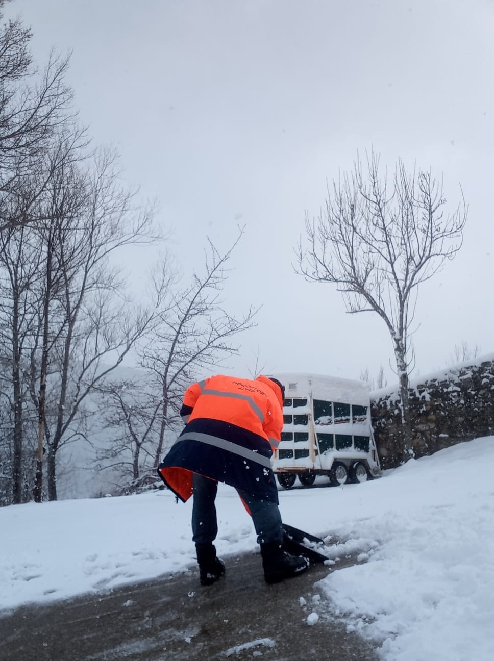 La comarca de Valderrueda afectada por el temporal de nieve.