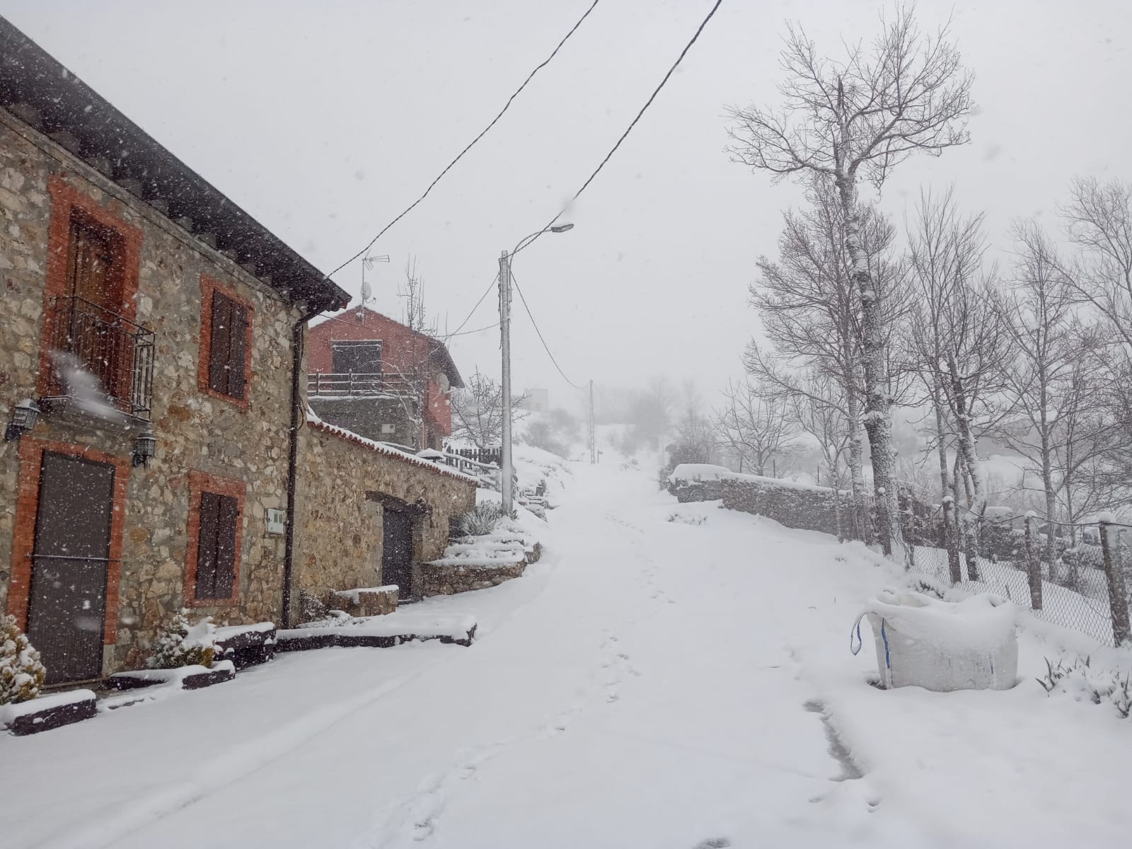 La comarca de Valderrueda afectada por el temporal de nieve.