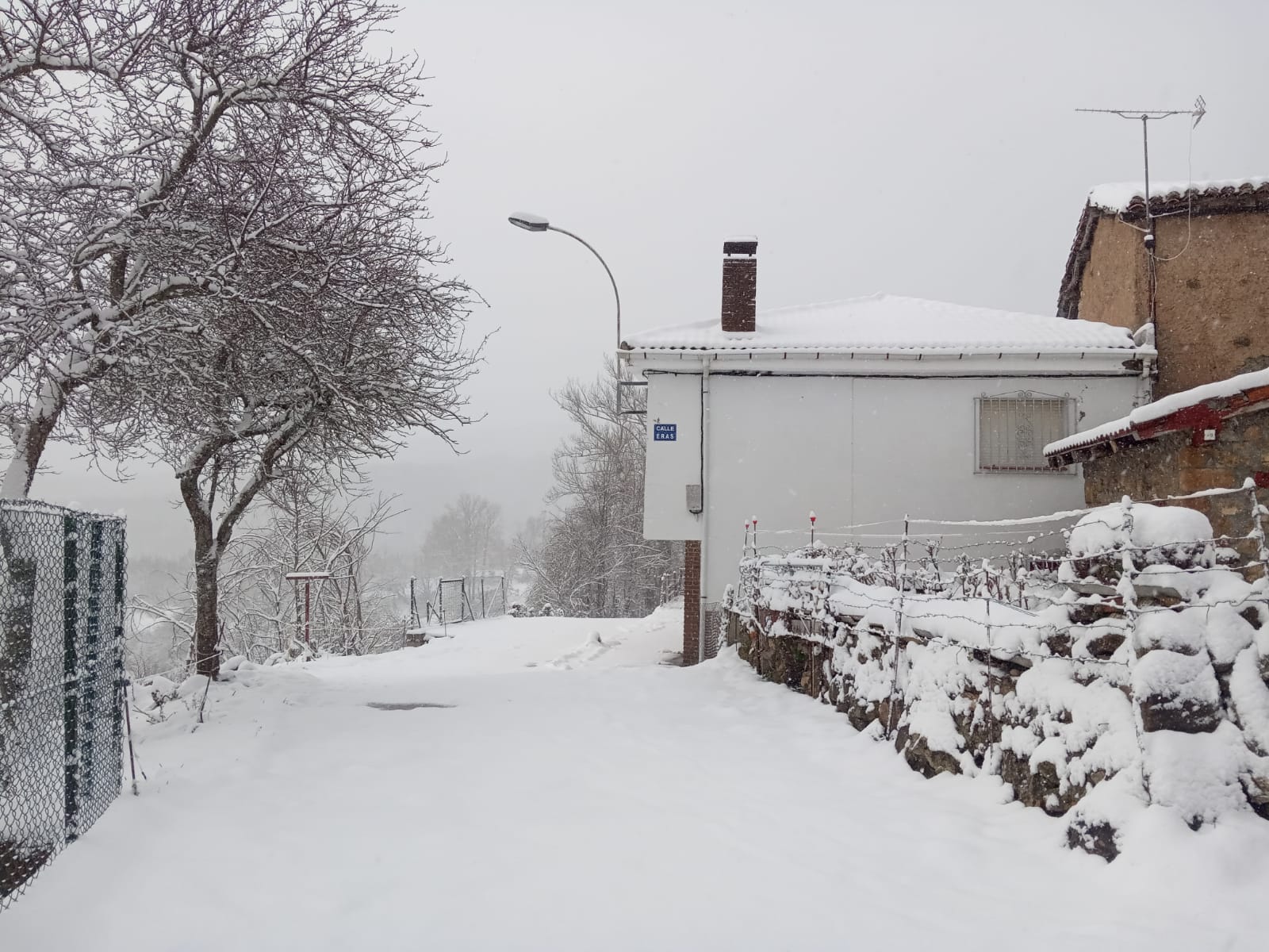 La comarca de Valderrueda afectada por el temporal de nieve.