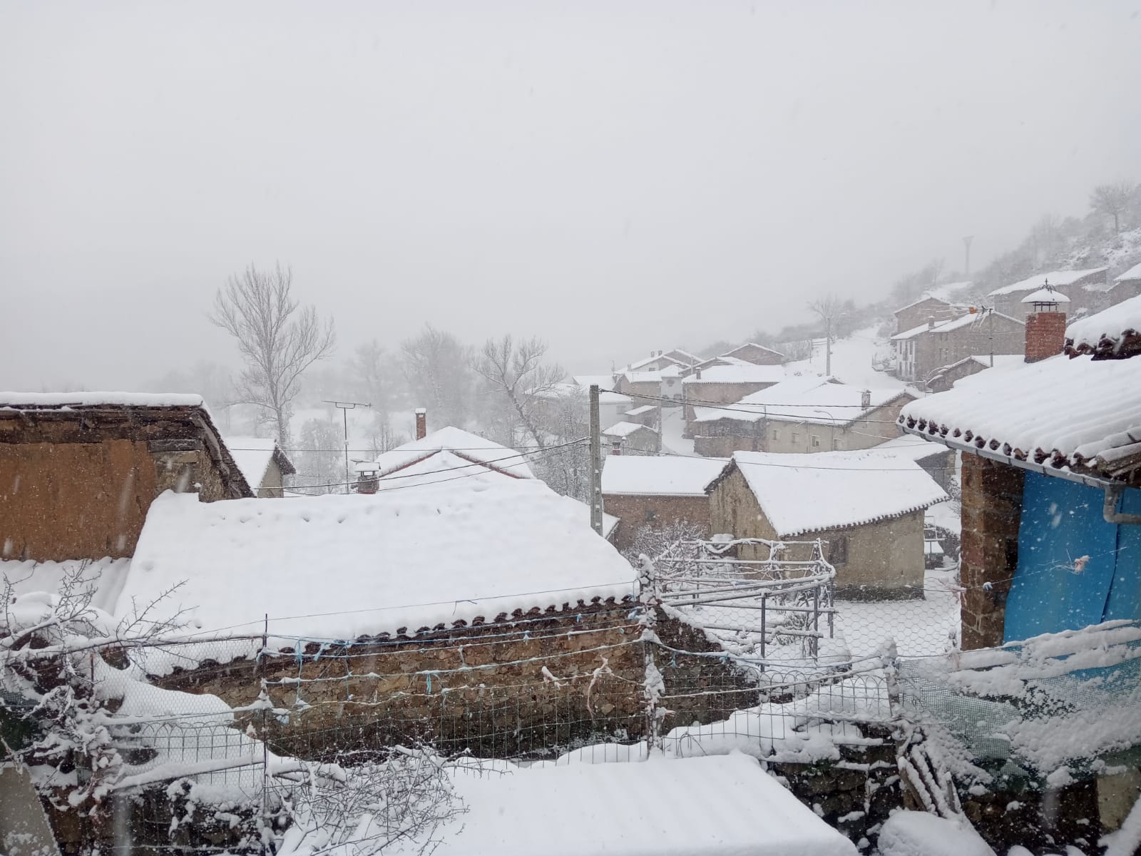 La comarca de Valderrueda afectada por el temporal de nieve.