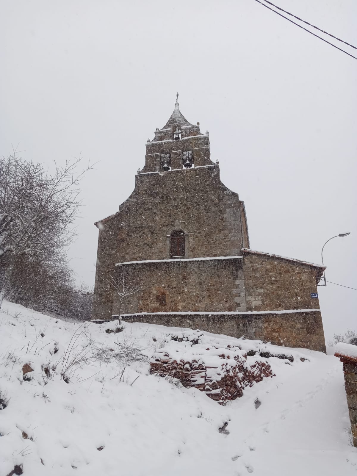 La comarca de Valderrueda afectada por el temporal de nieve.