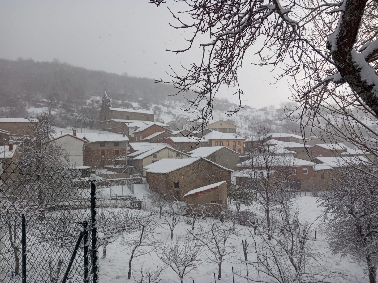 La comarca de Valderrueda afectada por el temporal de nieve.