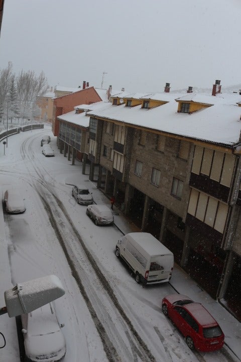 Riaño bajo la nieve.