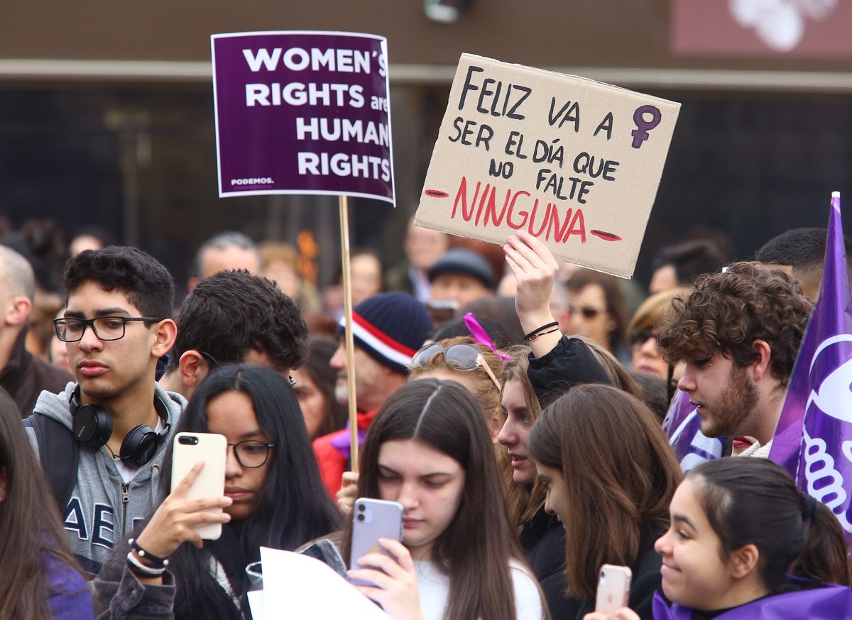 Manifestación en Ponferrada con motivo del Día Internacional de la Mujer