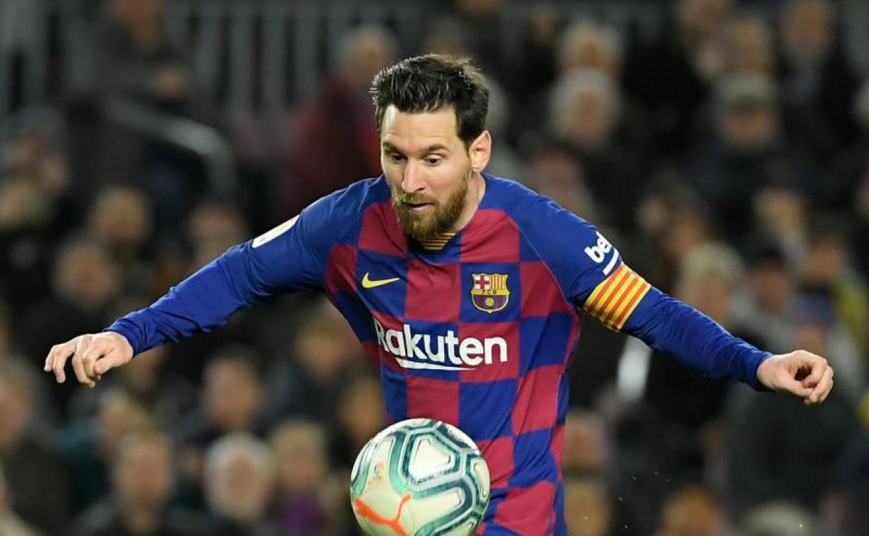 Messi, durante un partido. 