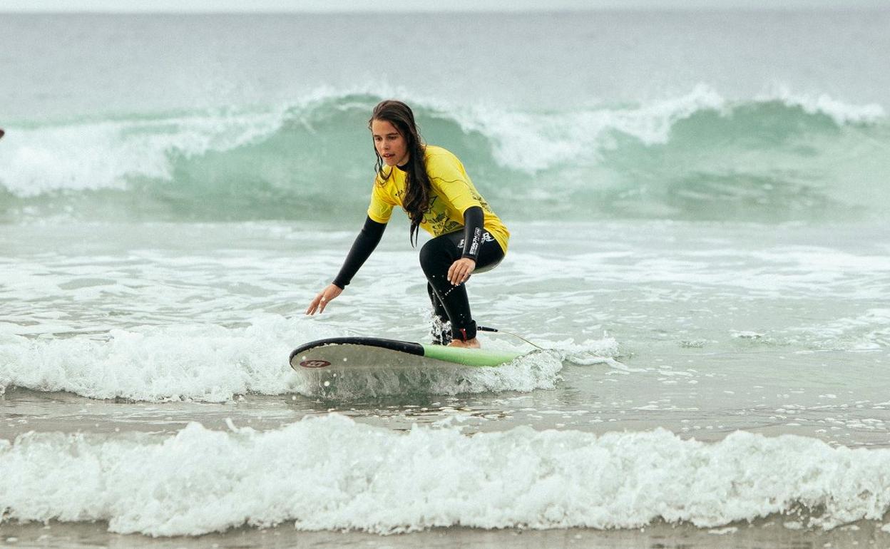 María durante su participación en el Mundial.