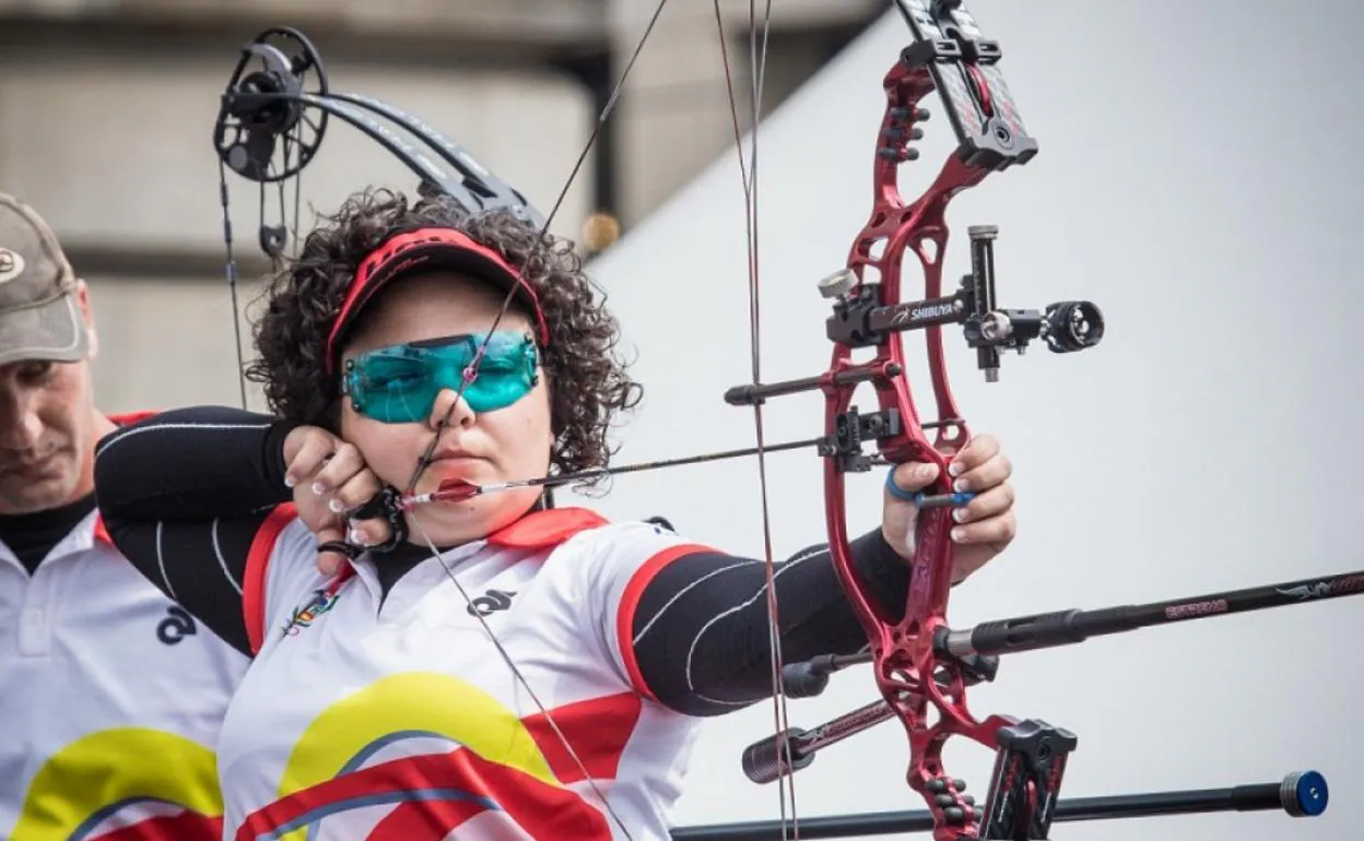 Andrea Marcos, durante una competición.