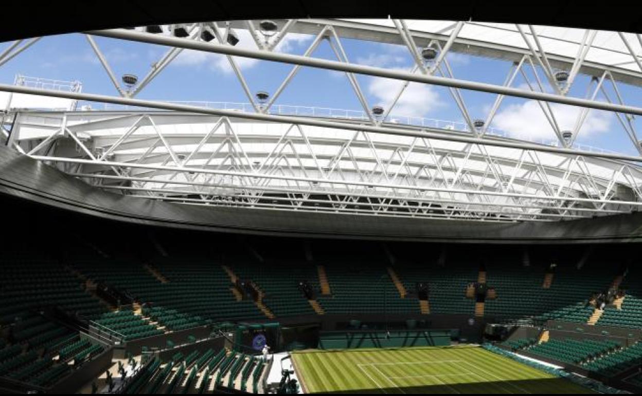 Vista de la Pista 1 de Wimbledon. 