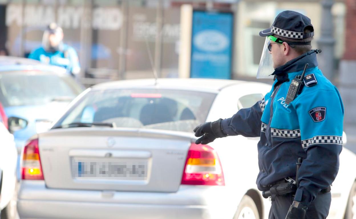 Efectivos de la Policía Local de León.