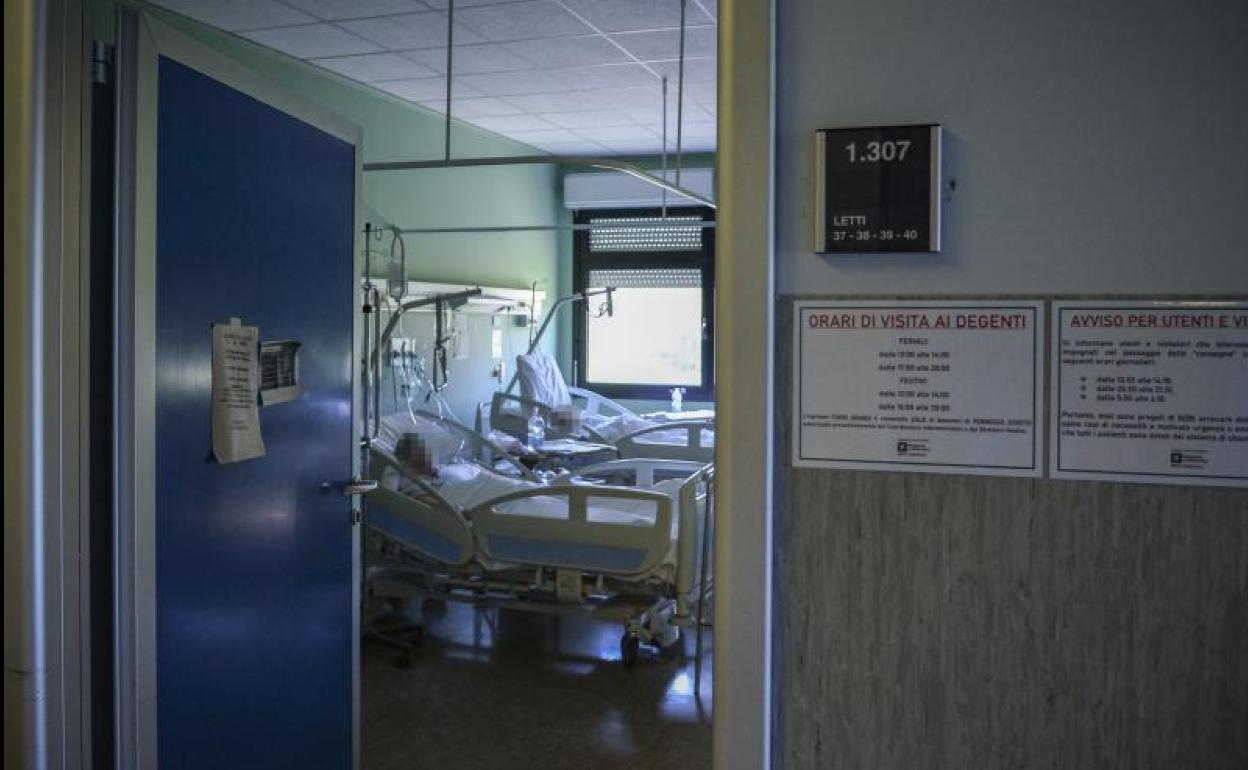 Habitación del hospital Oglio Po, en Casalmaggiore, al norte de Italia.