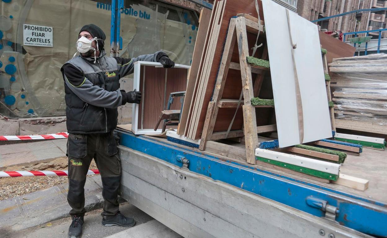 El sector de la construcción ha regresado este lunes a la actividad. 