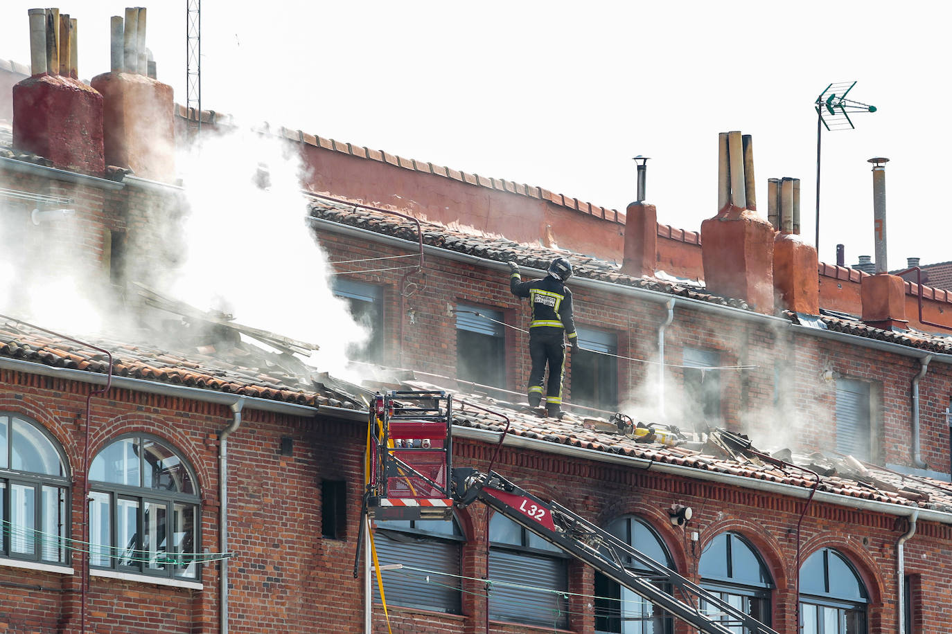 Incendio en la calle Astorga.
