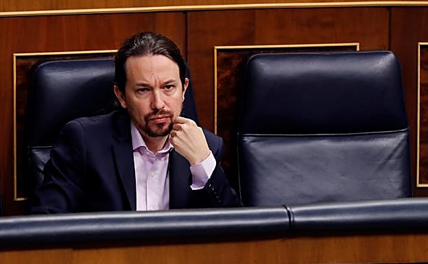 Pablo Iglesias, durante la sesión de control. 