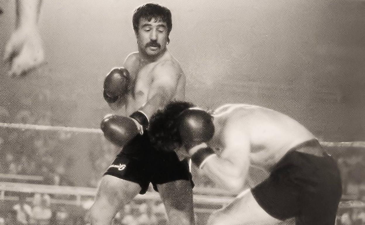 Roberto Castañón, en un combate en el Palacio.