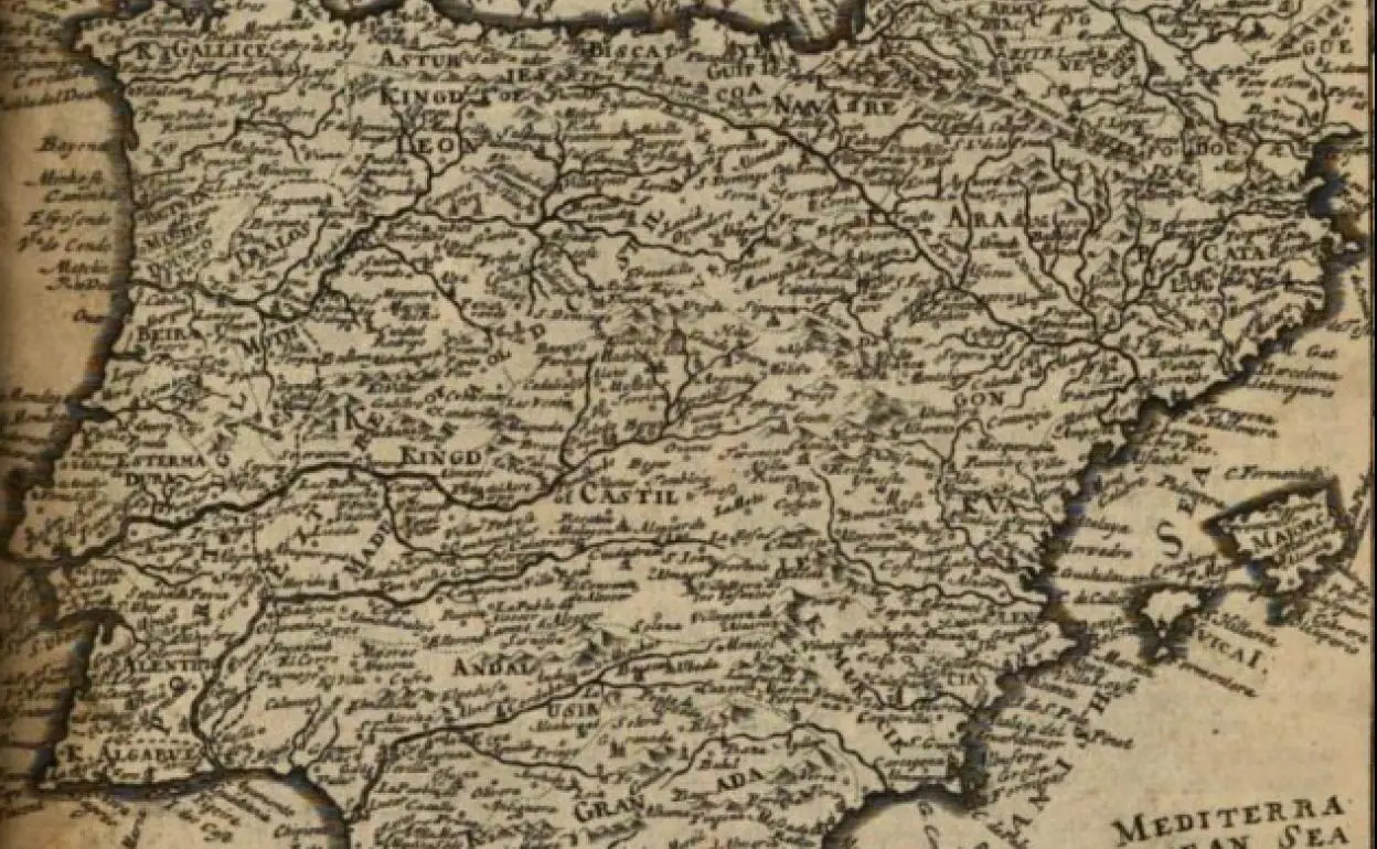 Mapa de España incluído en el libro. 