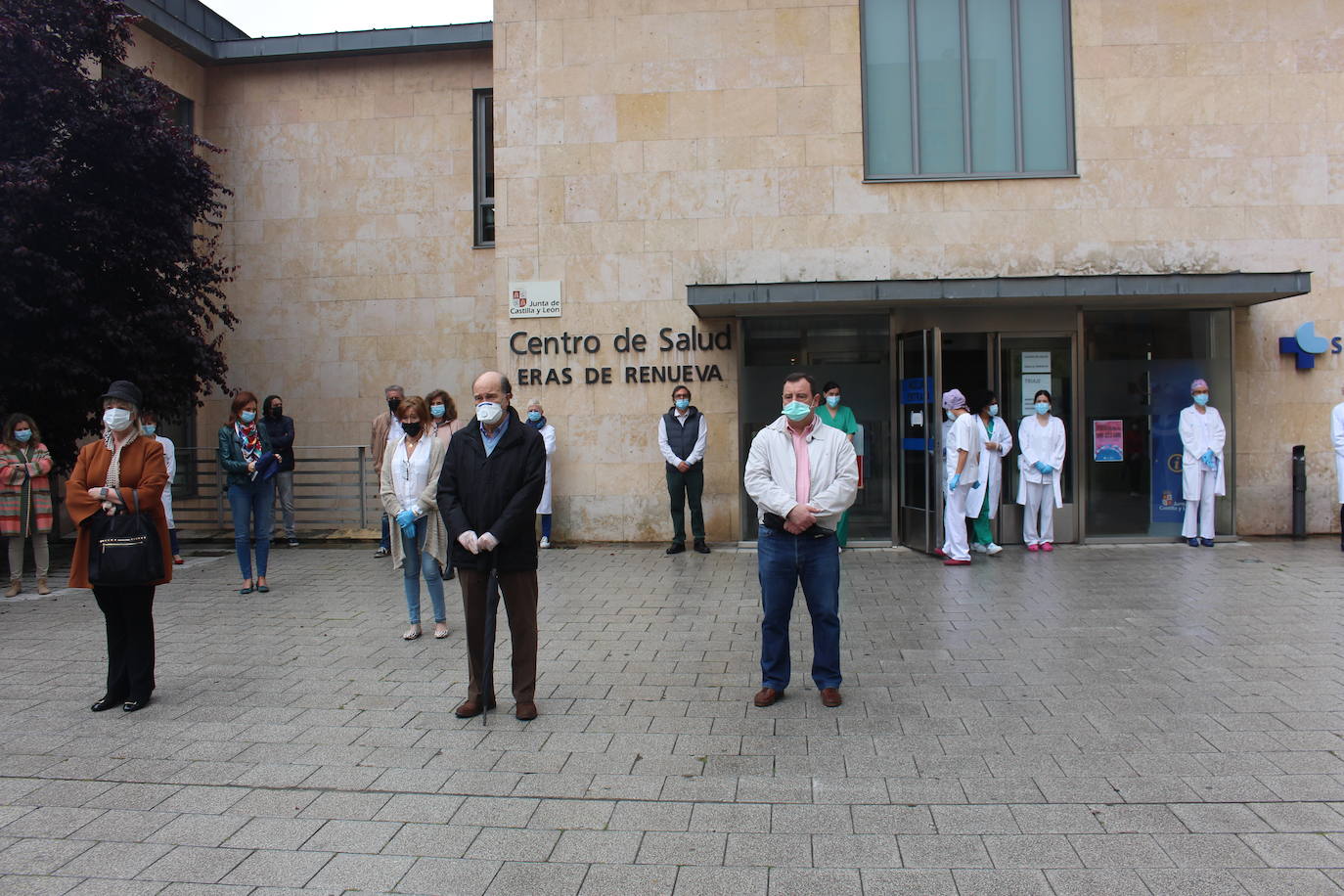 Algunos de los médicos concentrados en León.