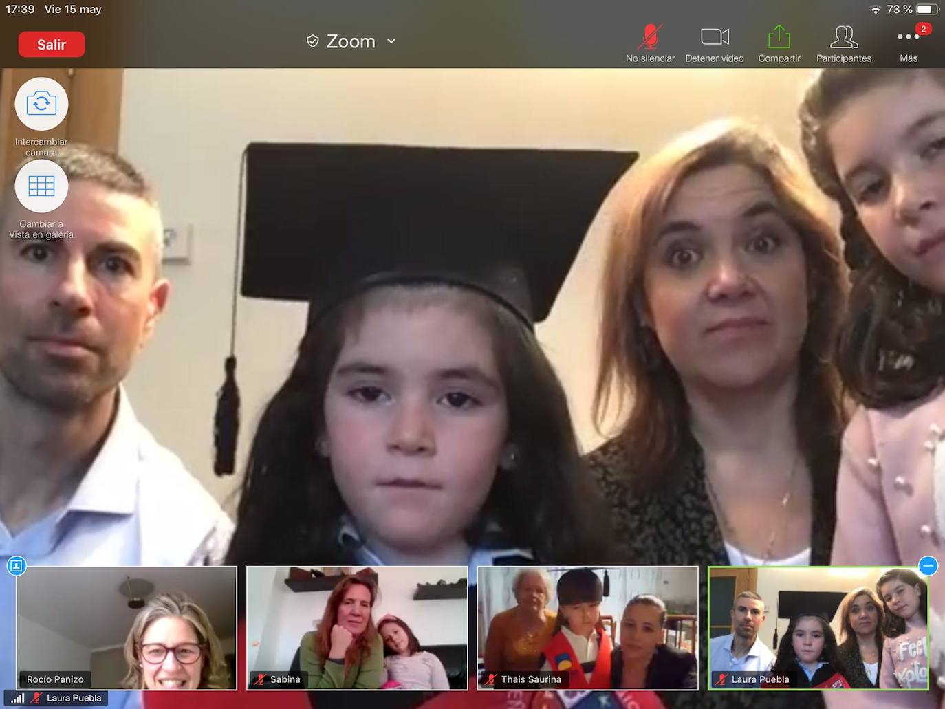 Los alumnos de Infantil del Colegio Peñacorada disfrutaron de la celebración de su salto a Primaria en una ceremonia única gracias a los medios telemáticos. 