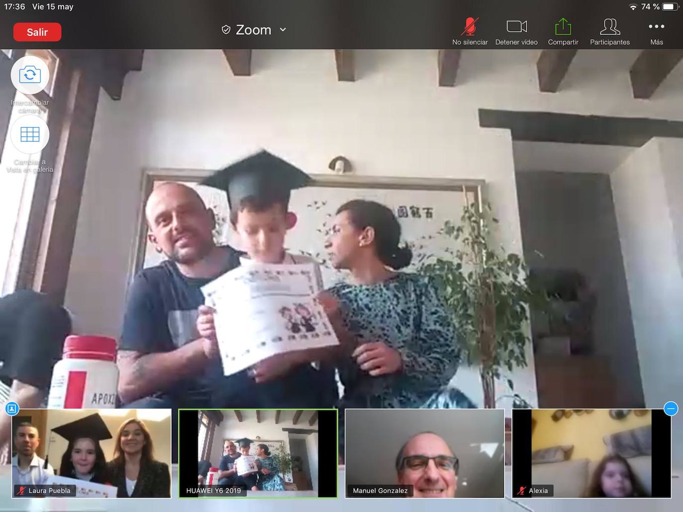 Los alumnos de Infantil del Colegio Peñacorada disfrutaron de la celebración de su salto a Primaria en una ceremonia única gracias a los medios telemáticos. 