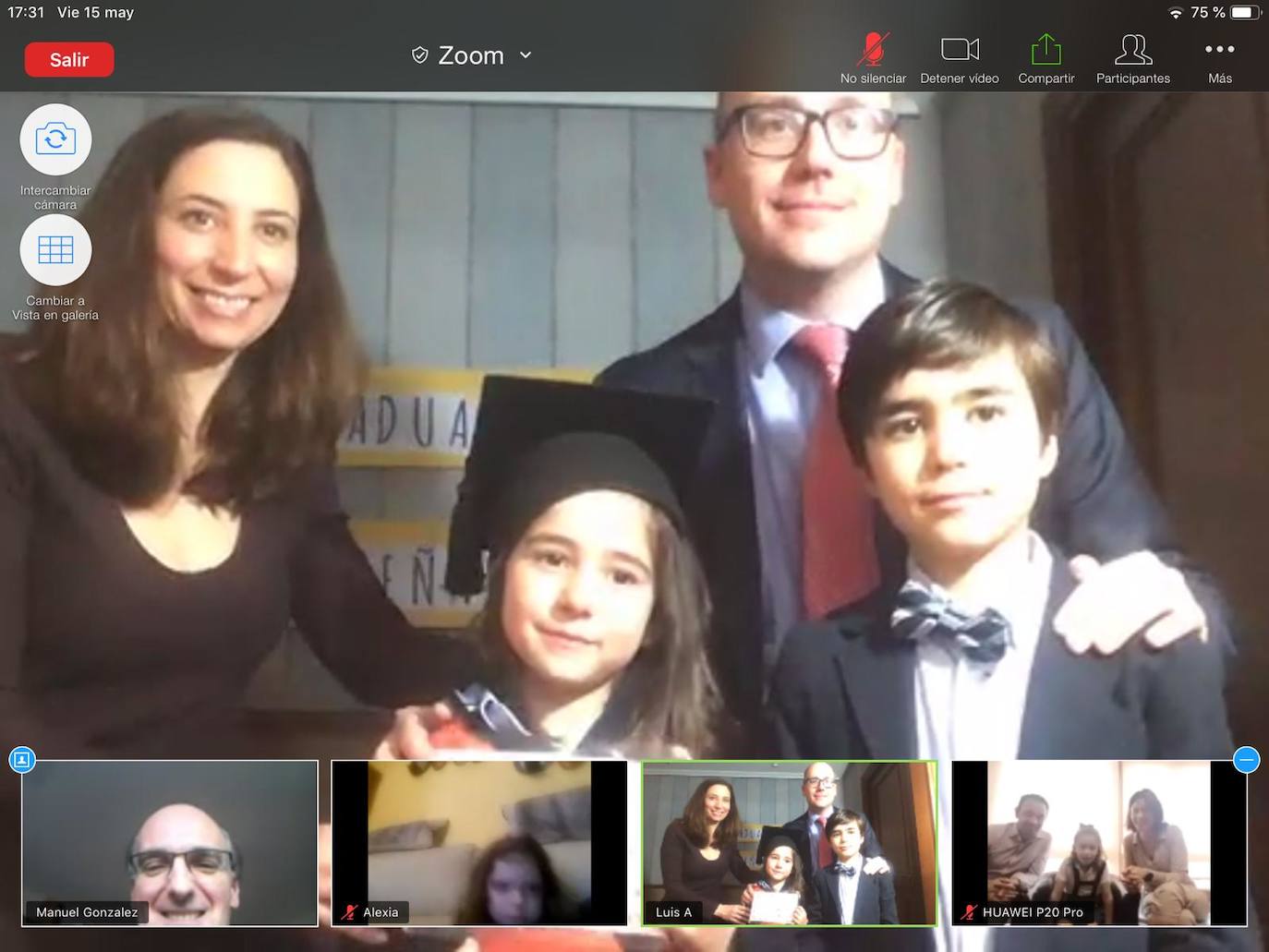 Los alumnos de Infantil del Colegio Peñacorada disfrutaron de la celebración de su salto a Primaria en una ceremonia única gracias a los medios telemáticos. 