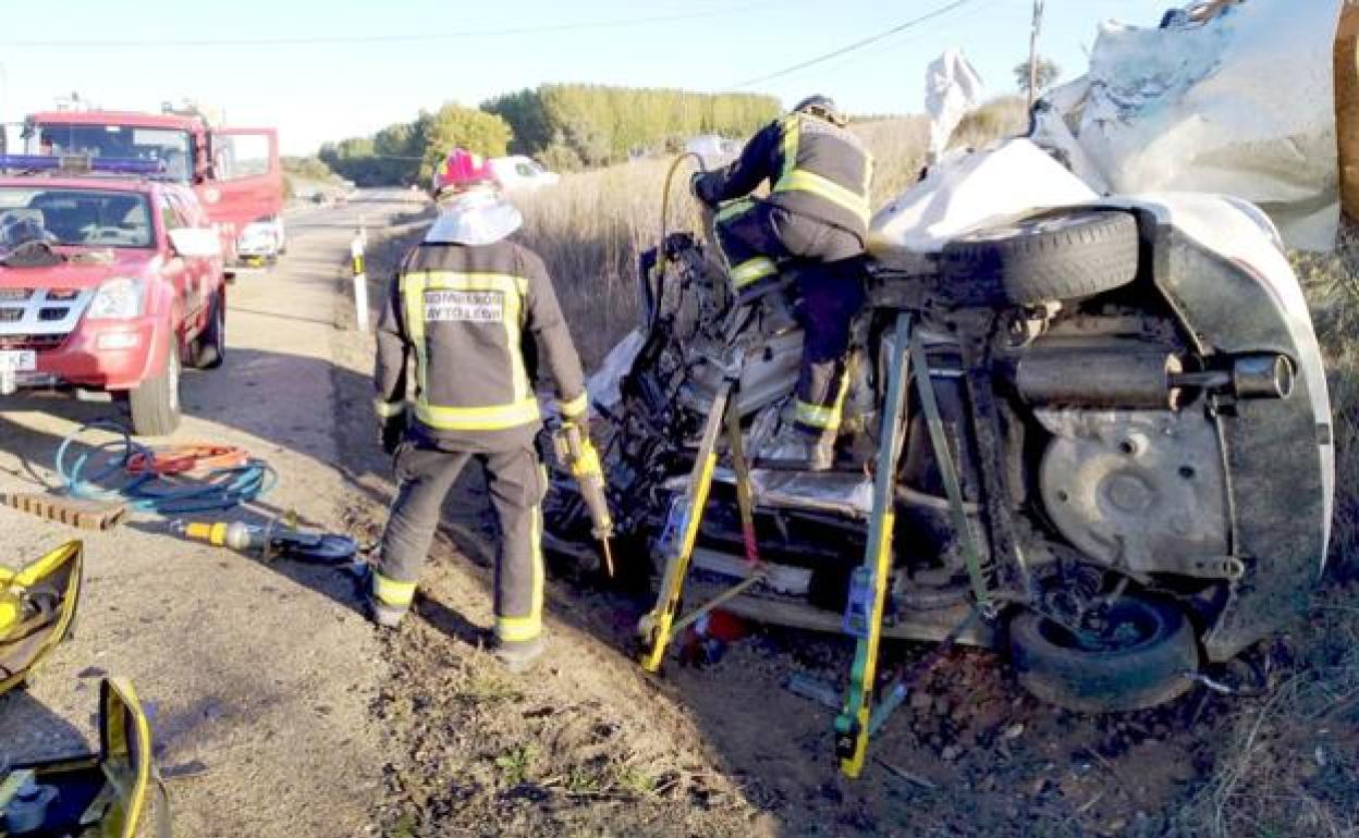 Imagen de archivo de un accidente en La Bañeza.