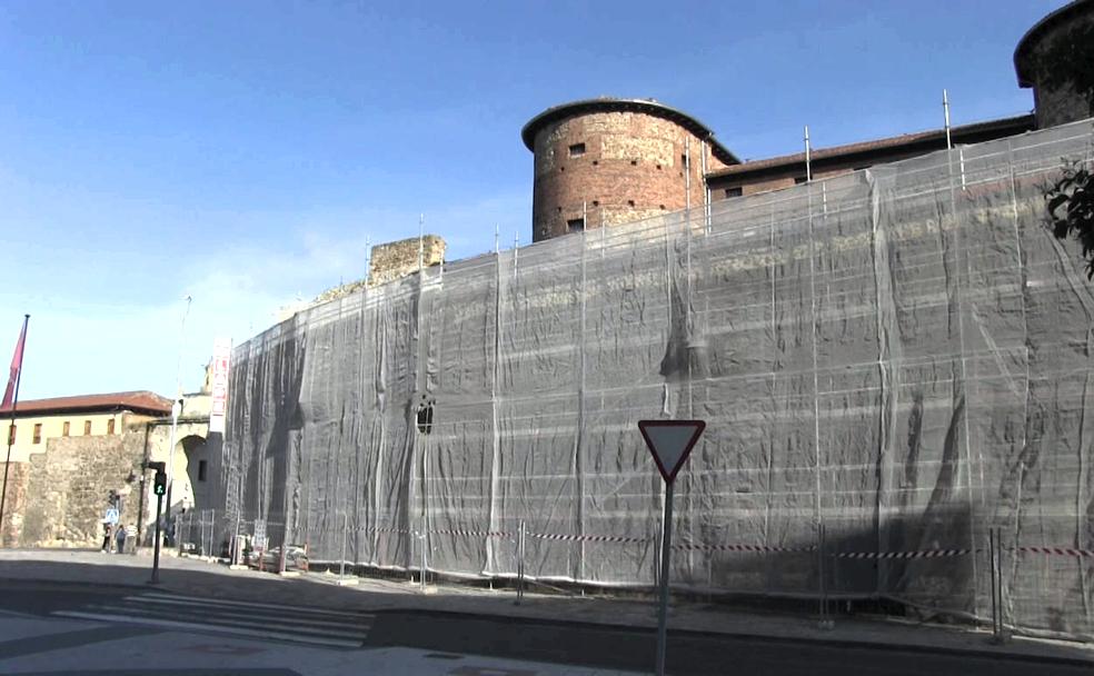 Imagen de este jueves en la muralla de la Era del Moro.