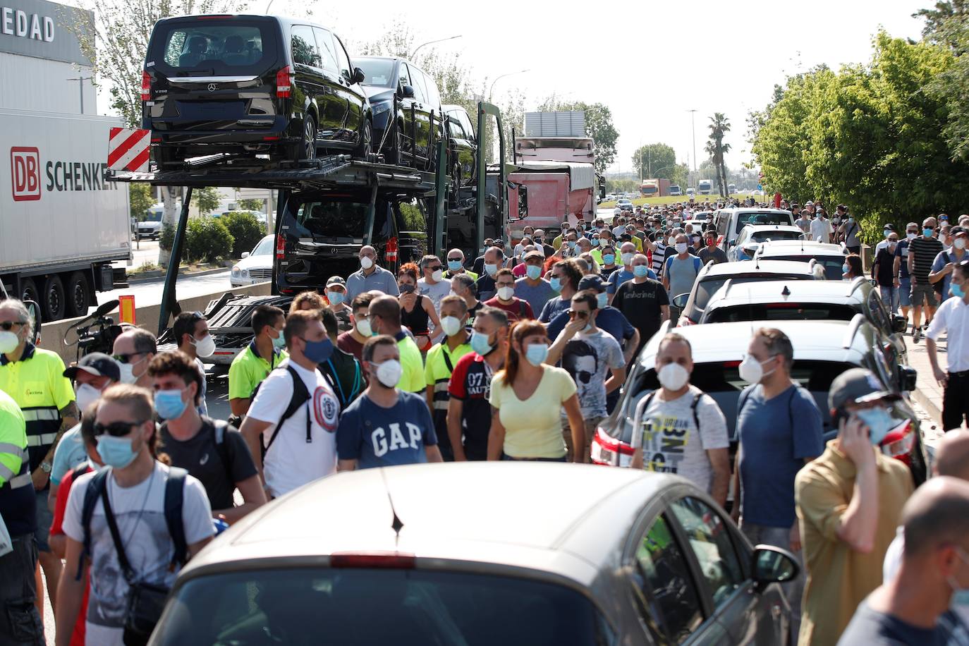 Fotos: Las protestas por el cierre de Nissan, en imágenes