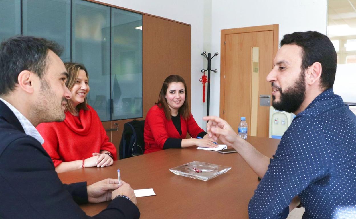 Imane Bakkali, Roberto Baelo, Adriana Suárez y Khalid Salmi, en una imagen de archivo realizada antes de decretarse el estado de alarma el pasado mes de marzo