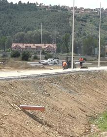 Imagen secundaria 2 - Imagen de las obras en el polígono de La Granja durante esta semana. 