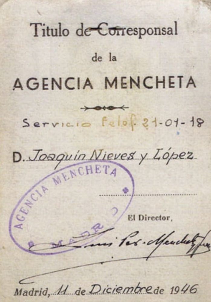 Joaquín Nieves fue corresponsal de los periódicos deportivos Gol de Madrid, Meta de Vigo e Imán de A Coruña, además del periódico portugués Mundo Deportivo, 'El Caso' y Marca, trabajó en 'Proa' y hasta el último día defendió el periodismo en estado puro. 