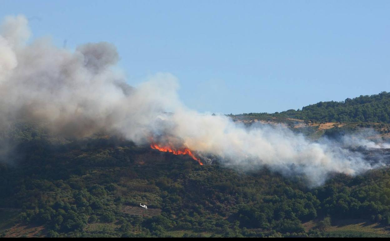 Incendio en El Bierzo.