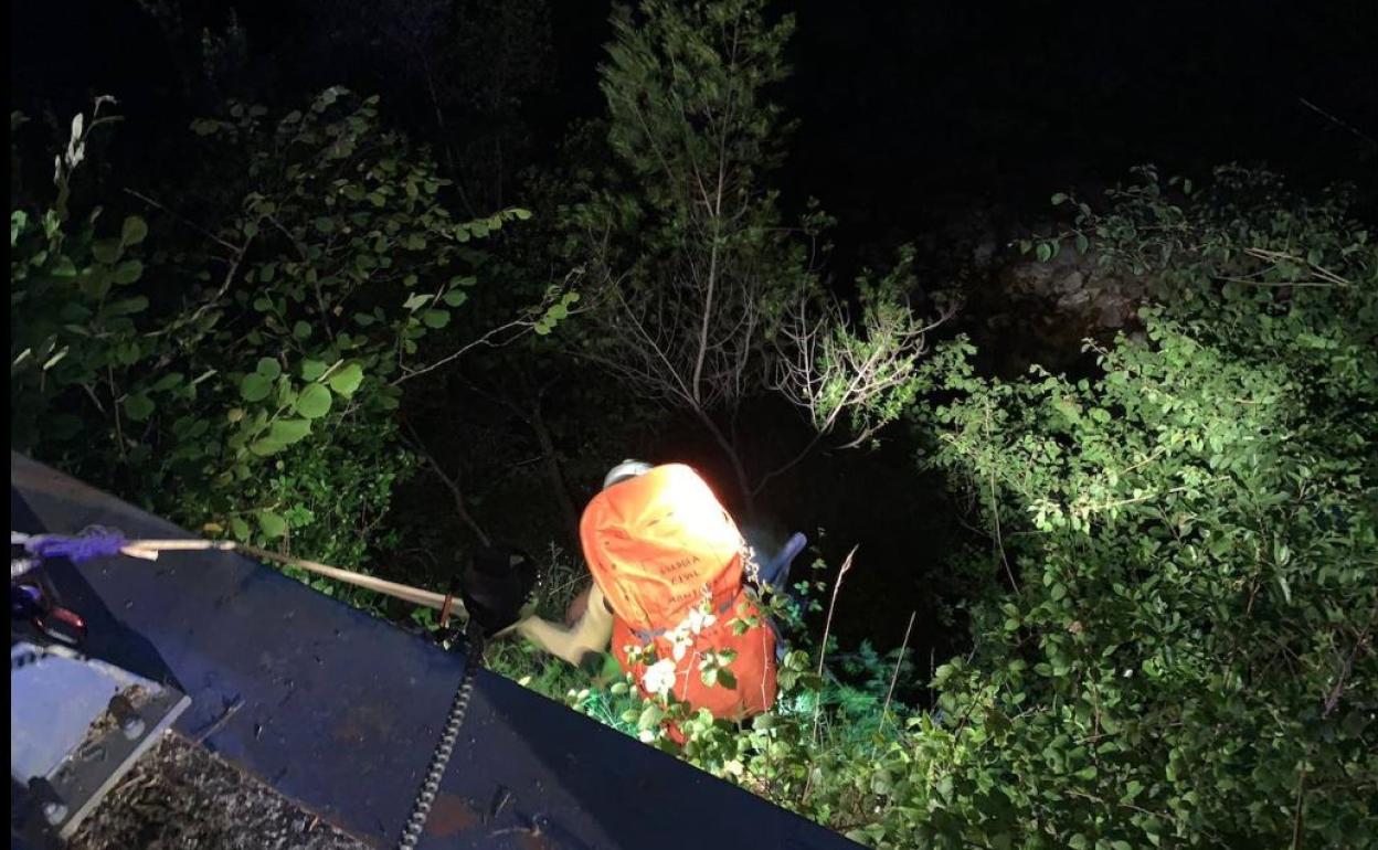 Rescate de la joven en la zona del Cares.