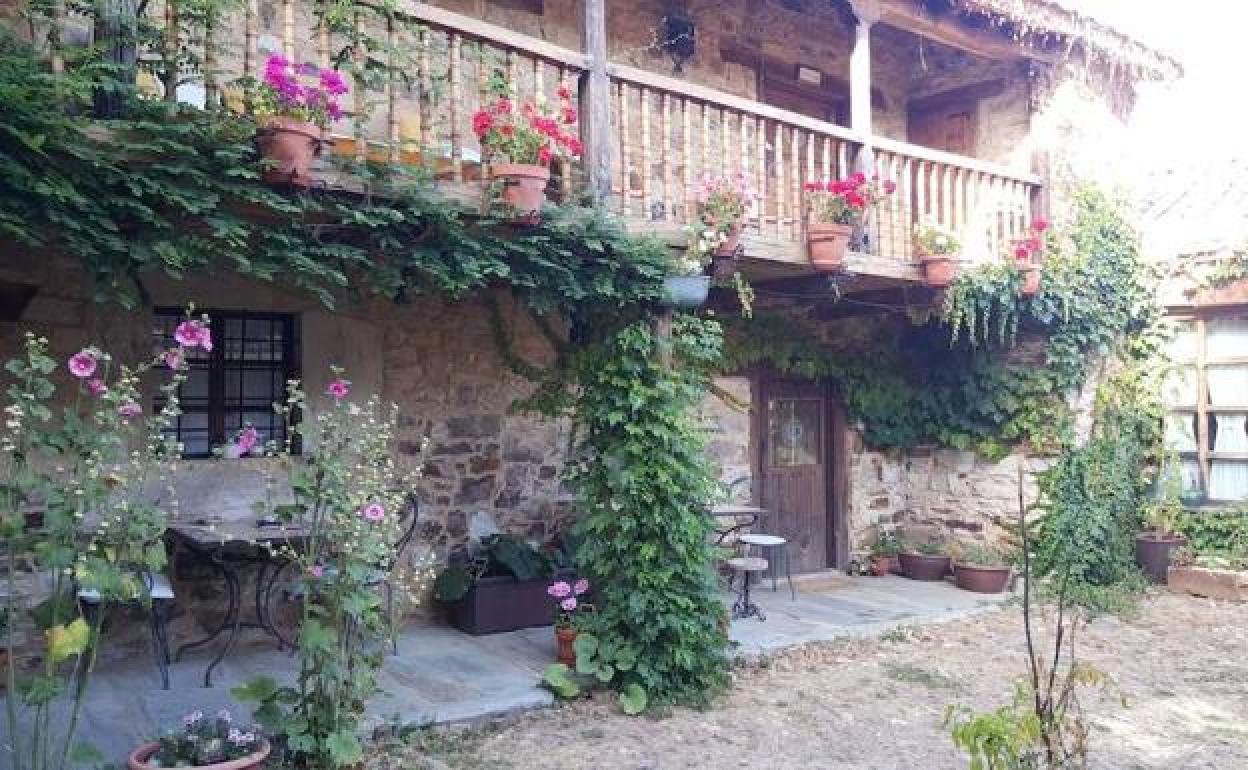 Un patio maragato de Santa Colomba de Somoza. 