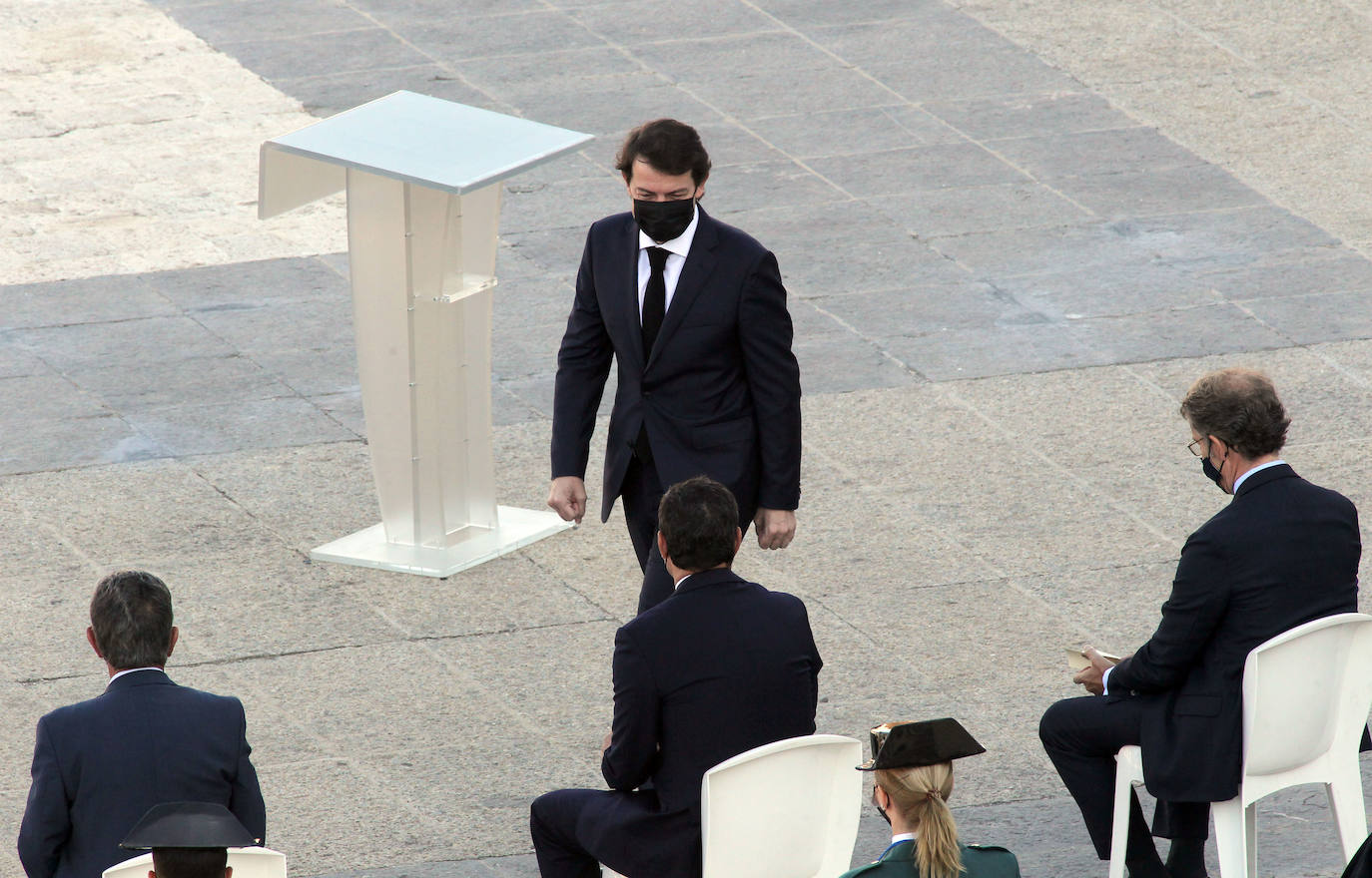 Homenaje de Estado a las víctimas de la Covid-19. Han tomado la palabra Felipe VI, una sanitaria y el hermano del periodista José María Calleja, fallecido por el coronavirus. 