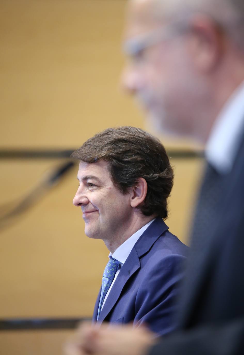 El presidente de la Junta de Castilla y León, Alfonso Fernández Mañueco, y el vicepresidente y consejero de Transparencia, Ordenación del Territorio y Acción Exterior, Francisco Igea, presentan el balance del primer año de legislatura.
