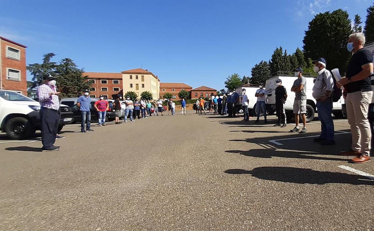 Las brigadas en el acto celebrado. 