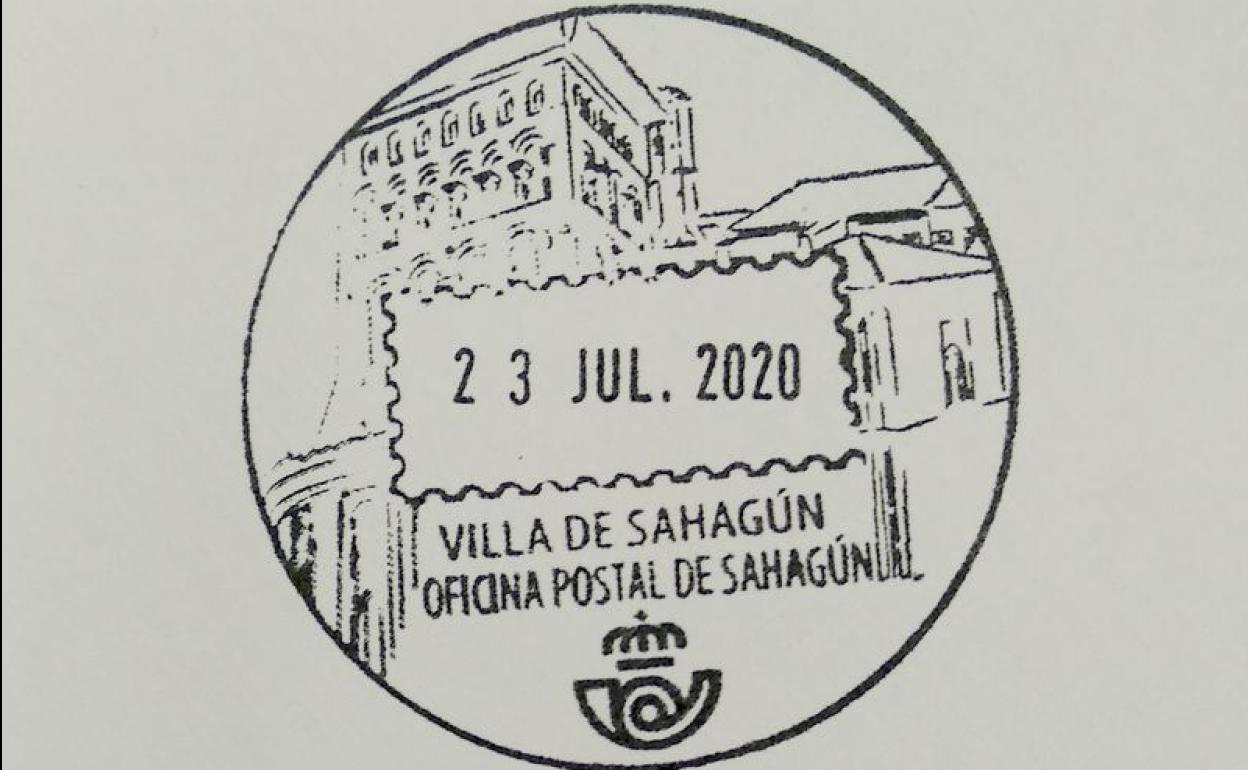 Imagen del nuevo matasellos de Correos con Sahagún como protagonista.