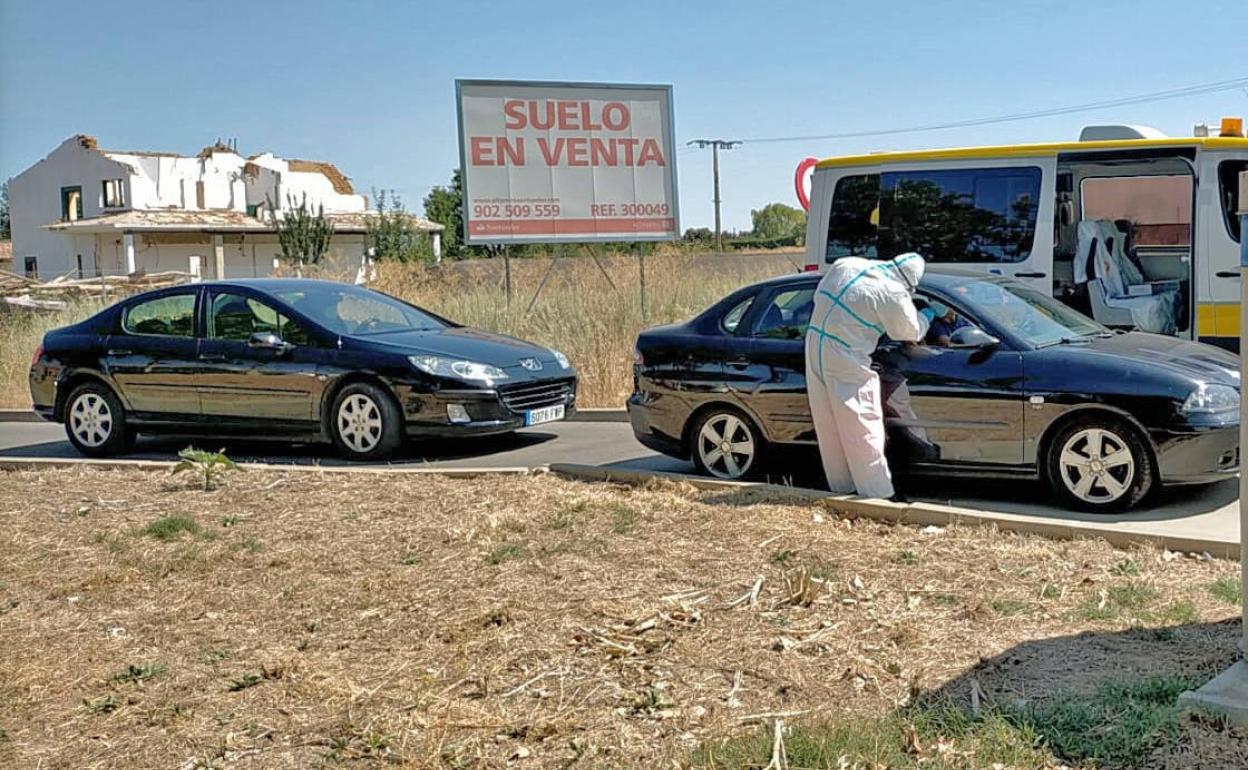 Imagen de las pruebas PCR en Valencia de Don Juan,. 