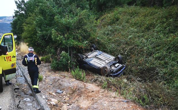 Estado del coche tras el accidente.