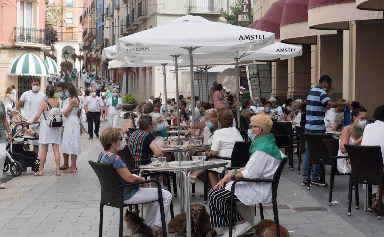 Terrazas repletas en Huesca.