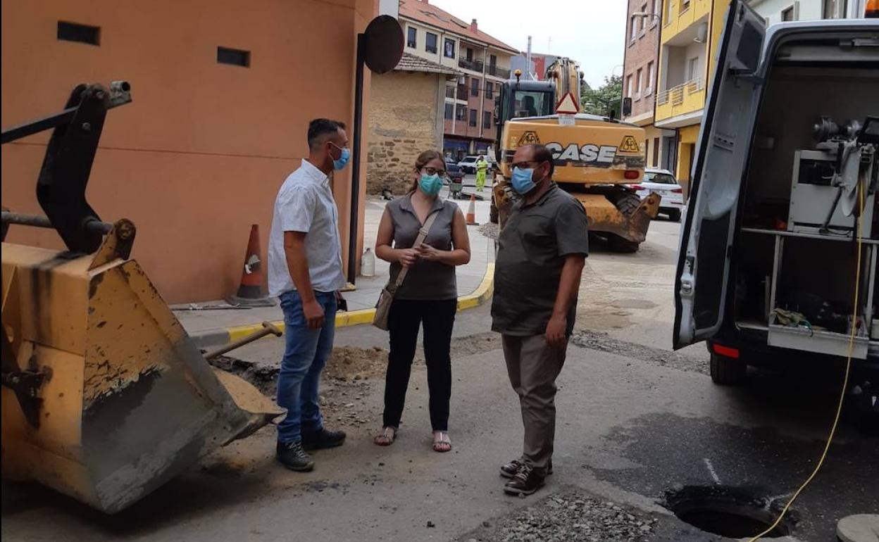 Obras en La Bañeza.