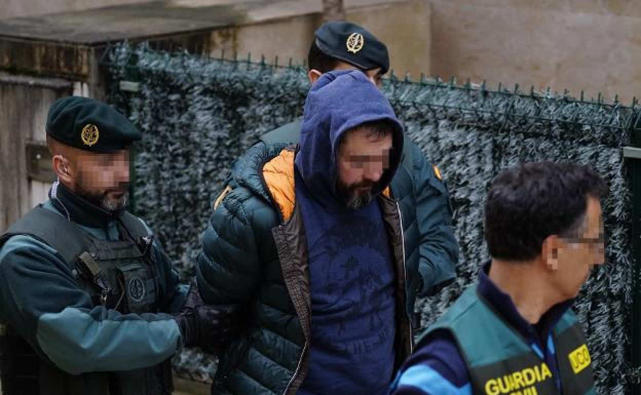 Pedro Nieva, tras su detención en Vizcaya en febrero de 2019.