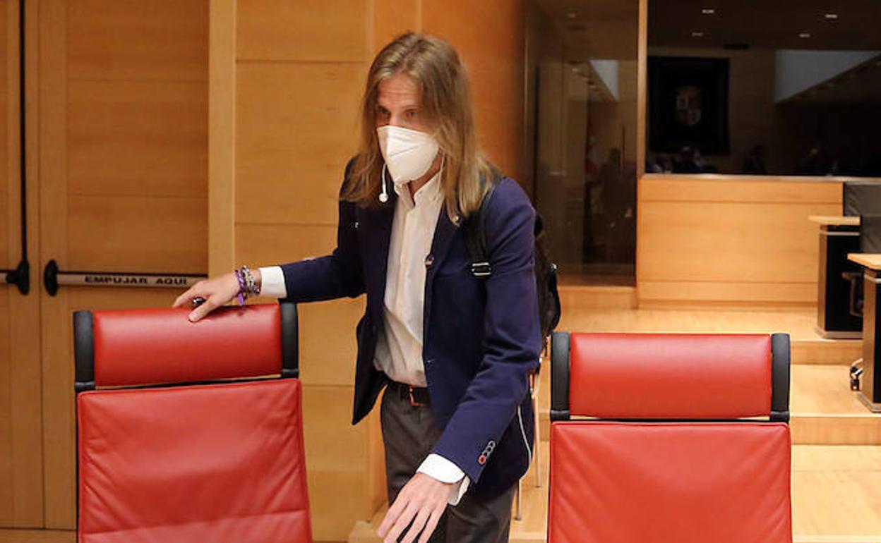 El portavoz de Podemos en las Cortes, Pablo Fernández.