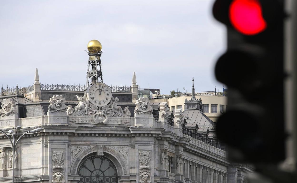 Fachada del Banco de España, en la calle Alcalá de Madrid 