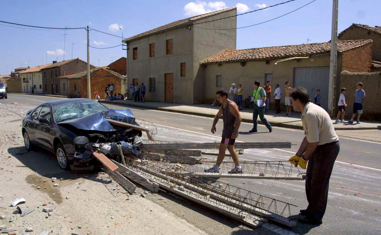 Imagen de un accidente de tráfico en Zamora.