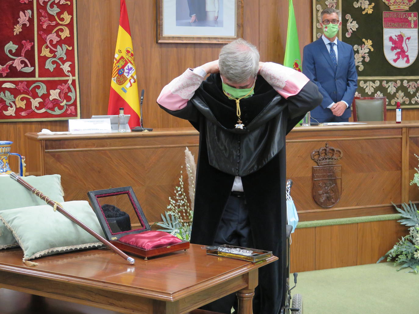 Ceremonia de investidura de Juan Francisco García Marín como rector de la Universidad de León.