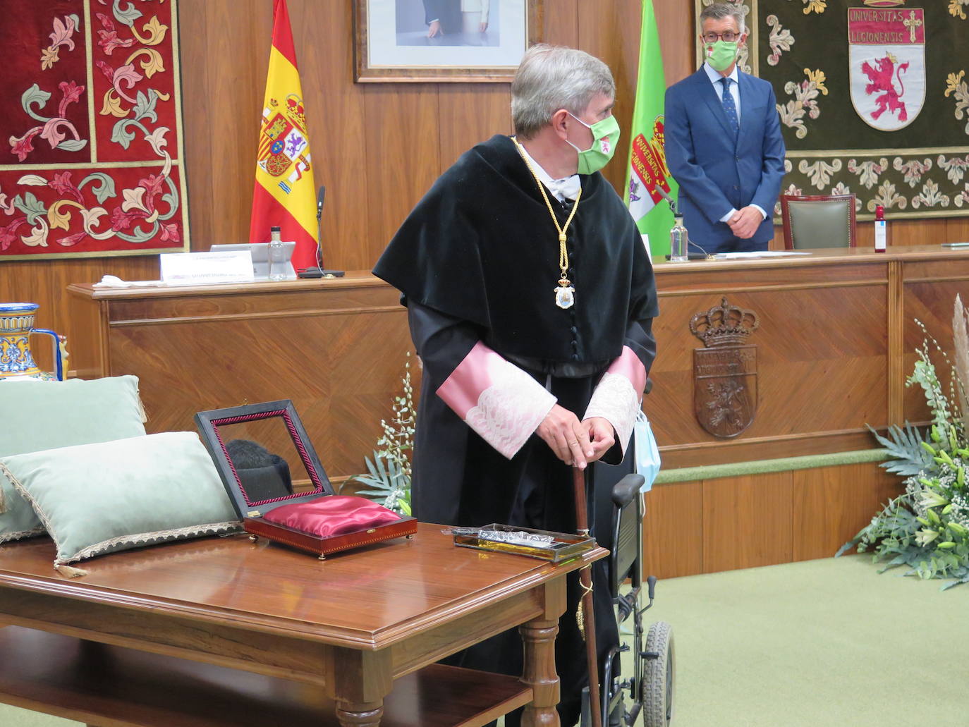 Ceremonia de investidura de Juan Francisco García Marín como rector de la Universidad de León.
